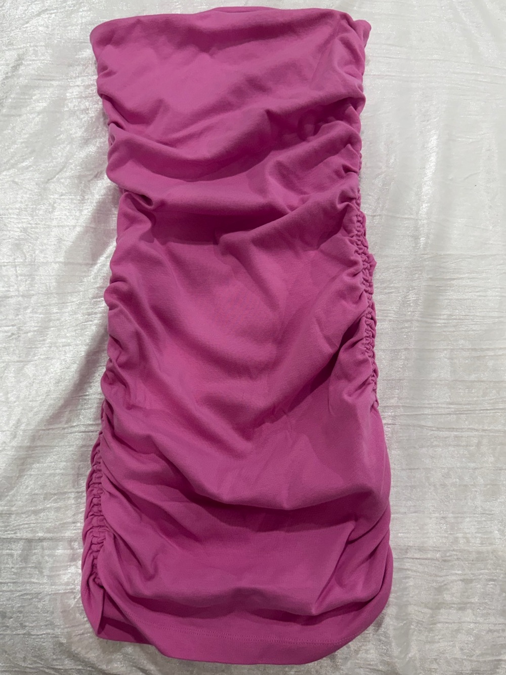 Zara Hot Pink Ruched Mini Skirt